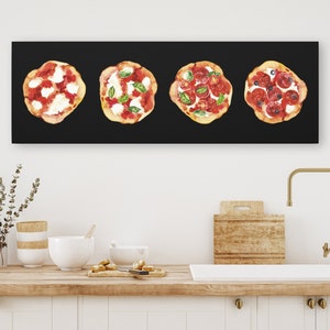 Pizza Kitchen Art Pizza Canvas Wall Art Pizza Restaurant Art Italian Cuisine Art Pizza Painting Italian Food Print Pizza Wall Art Pizza