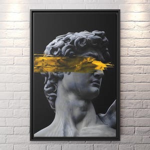 Michelangelo David Statue Print David Poster Greek Sculpture Print Michelangelo Statue of David Print Greek Statue Poster New Homeowner Gift