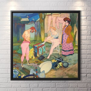 Whimsical Circus Painting Vintage Circus Print Famous Artwork Circus Wall Art Nouveau Lady Retro Circus Whimsical People Old Circus Poster