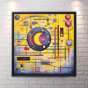 Wassily Kandinsky Wall Art Bauhaus Print Kandinsky Painting Famous Abstract Art Kandinsky Print Large Abstract Painting Kandinsky Artwork