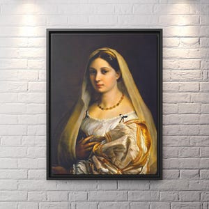 Rafael Mujer con velo Rafael Pintura famosa Rafael La Donna Velata Rafael Arte de pared Impresión en lienzo Rafael Renacimiento Impresión en lienzo