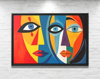 Canvas Print Picasso Cubism Wall Art Picasso Art Decor Extra Large Painting Living room Wall Art Bedroom Painting Picasso Print Art Gift