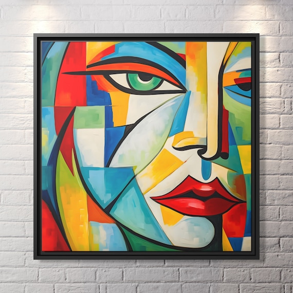 Wall Art Picasso Pint Modern Cubism Painting Picasso Canvas Big Painting Pop Culture Poster Picasso Cubist Wall Art New Homeowner Gift Print