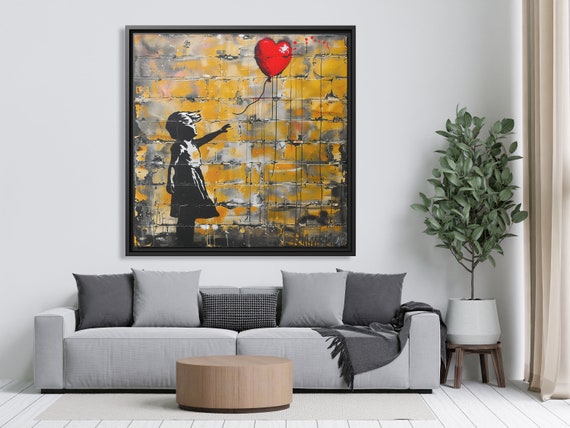 Wall Art Banksy Street Art Banksy Canvas Large Banksy Art Banksy Artwork Graffiti Canvas Art Pop Culture Wall Art New Homeowner Gift Artwork