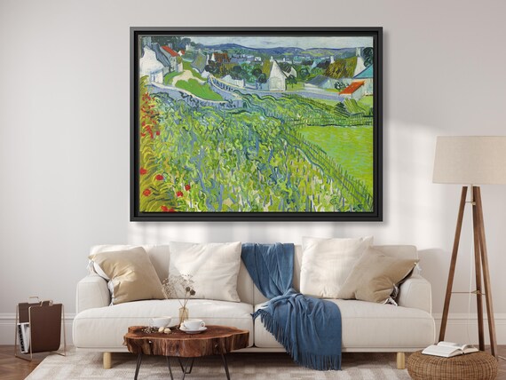 Vincent Van Gogh Vineyards at Auvers Van Gogh Wall Art Impressionism Van Gogh Canvas Print Van Gogh Vineyard Wall Art Landscape Provence Art