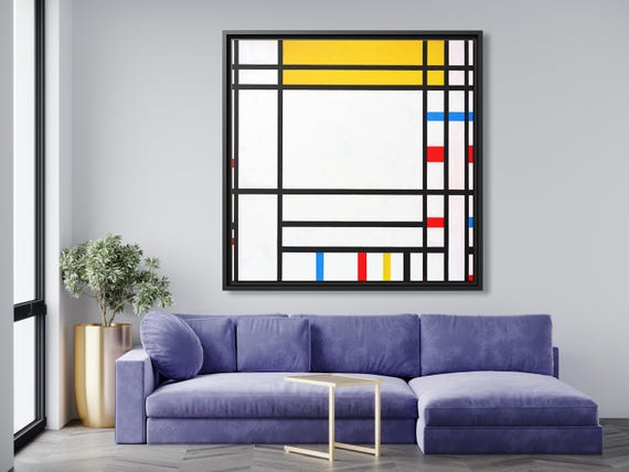Piet Mondrian Place de la Concorde Mondrian Dutch Painting Famous Abstract Art Mondrian Composition Print De Stijl Abstract Art Work Print