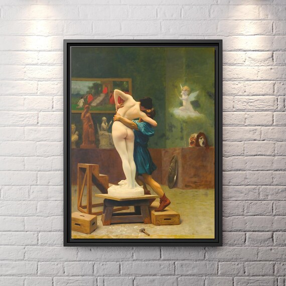 Jean Léon Gérôme Pygmalion and Galatea Jean Leon Gerome Painting Gerome Canvas Print MET Museum Painting Sculpture Wall Art Gerome Print