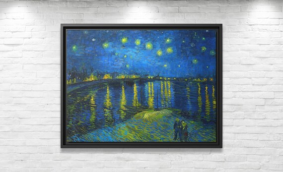 Vincent Van Gogh Starry Night Over the Rhone Van Gogh Wall Art Impressionism Van Gogh Canvas Print Van Gogh Art  Famous Landscape Van Gogh