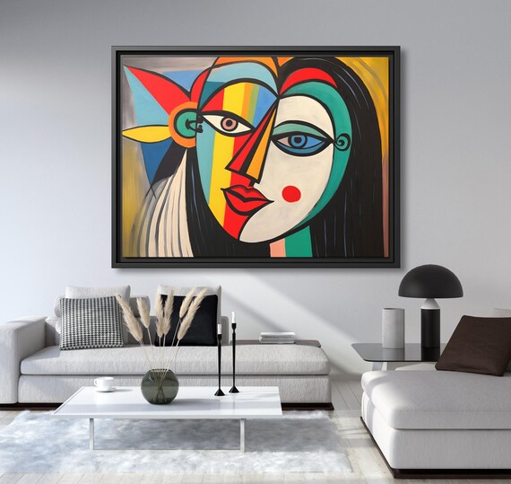 Cubist Painting Pablo Picasso Pint Wall Art Picasso Cubist Artwork Picasso Wall Art Abstract Art Work Picasso Drawing Huge Wall Art Picasso