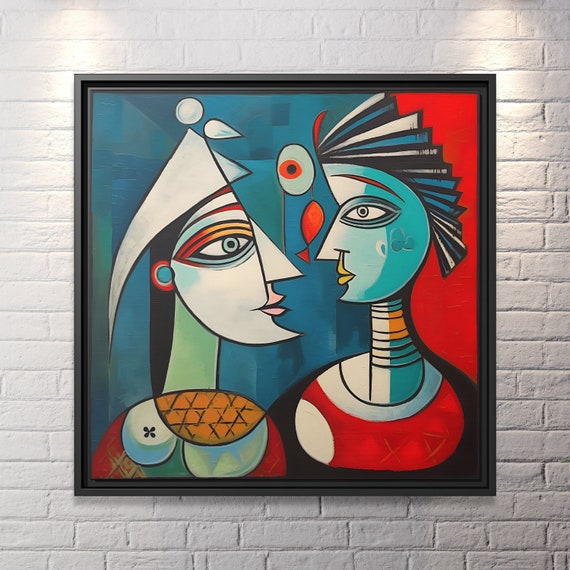 Wall Art Picasso Pint Modern Cubism Painting Picasso Canvas Big Painting Pop Culture Poster Picasso Cubist Wall Art New Homeowner Gift Print