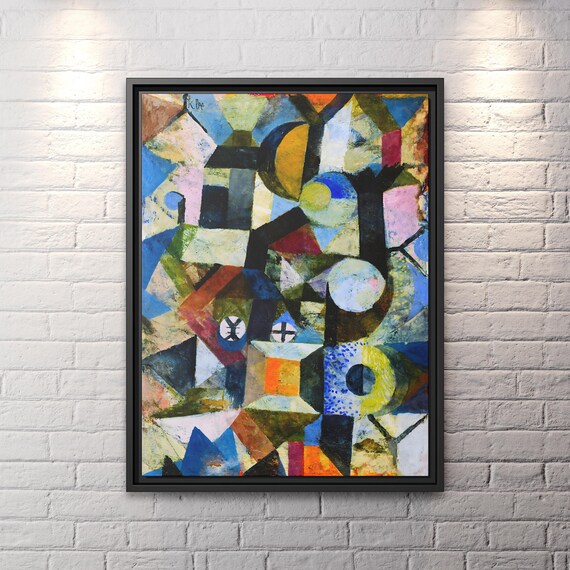 Paul Klee Composition Yellow Half Moon Paul Klee Wall Art Bauhaus Painting Famous Abstract Print Large Abstract Painting Paul Klee Art Print