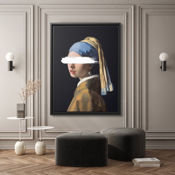 Girl with a Pearl Earring Print Famous Painting Pop Culture Wall Art Vermeer Artwork Girl Pearl Earring Vermeer Dutch Painting Girl Earring