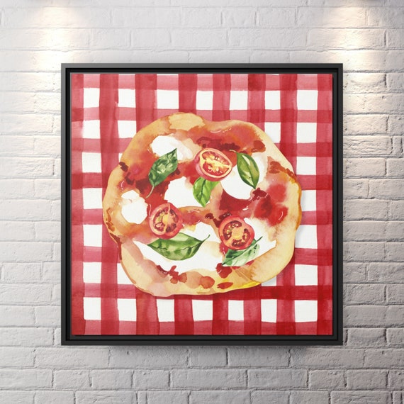 Pizza Kitchen Art Pizza Canvas Wall Art Pizza Restaurant Art Italian Cuisine Art Pizza Painting Italian Food Print Pizza Wall Art Pizza