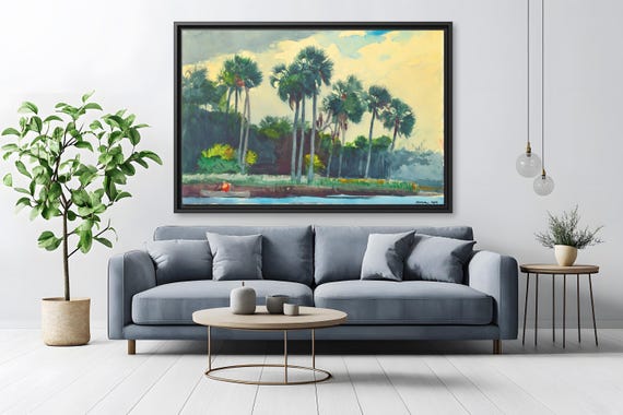Winslow Homer Red Shirt Homosassa Florida Winslow Homer Painting Huge Home Decor Wall Art Winslow Homer Painting Homer Florida Landscape Art