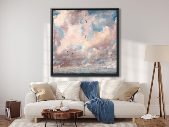 Pink Clouds Painting John Constable Cloud Wall Art Print Clouds Canvas Art Cloud Painting John Constable Print Pink Clouds Sky Wall Art Sky