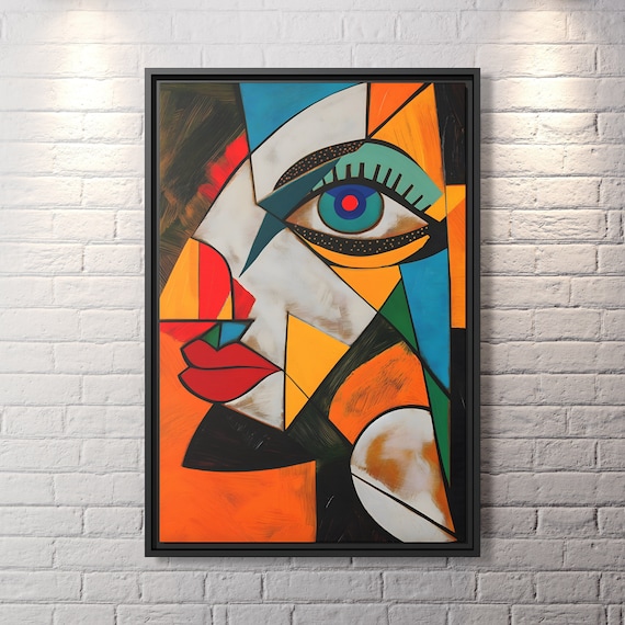 Wall Art Picasso Pint Modern Cubism Painting Picasso Canvas Big Painting Pop Culture Poster Picasso Cubist Wall Art New Homeowner Gift Print