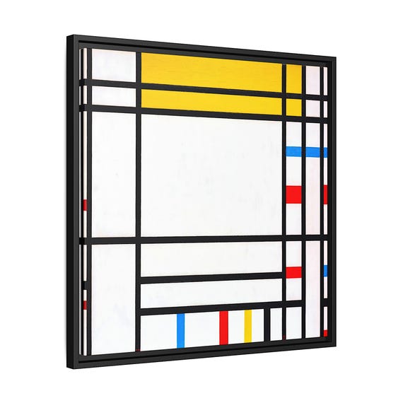 Piet Mondrian Place de la Concorde Mondrian Dutch Painting Famous Abstract Art Mondrian Composition Print De Stijl Abstract Art Work Print