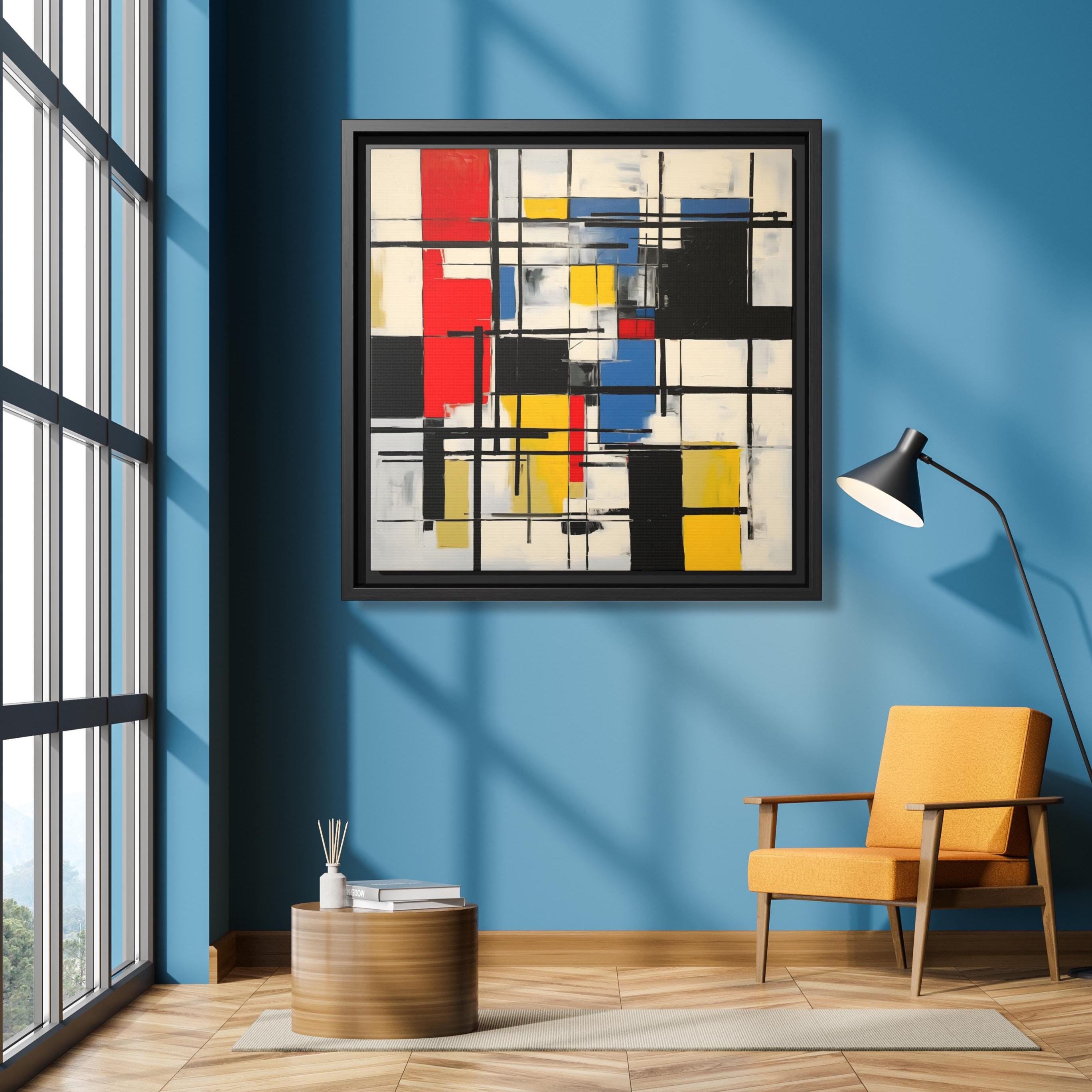 Piet Mondrian Wall Art Large Abstract Painting Mondrian Dutch Painting ...