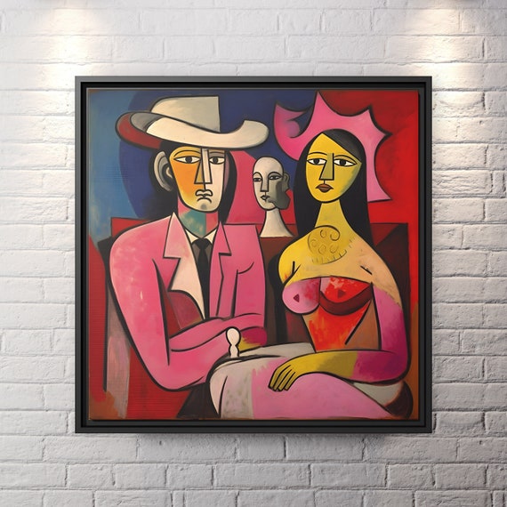 Wall Art Picasso Pint Modern Cubism Painting Picasso Canvas Big Painting Pop Culture Poster Picasso Cubist Wall Art New Homeowner Gift Print