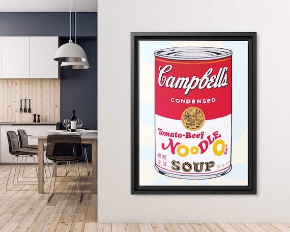 Campbell Soup Can Wall Art Pop Culture Andy Warhol Print Soup Poster Retro Pop Art Soup Warhol Poster Andy Warhol Soup Campbell Pop Art Soup