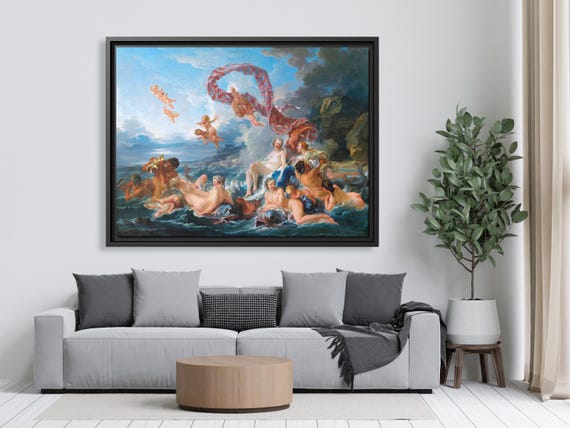 Francois Boucher The Triumph of Venus Francois Boucher Venus Painting Greek Print Venus Women Painting Rococo Artwork Greek Rococo Venus Art