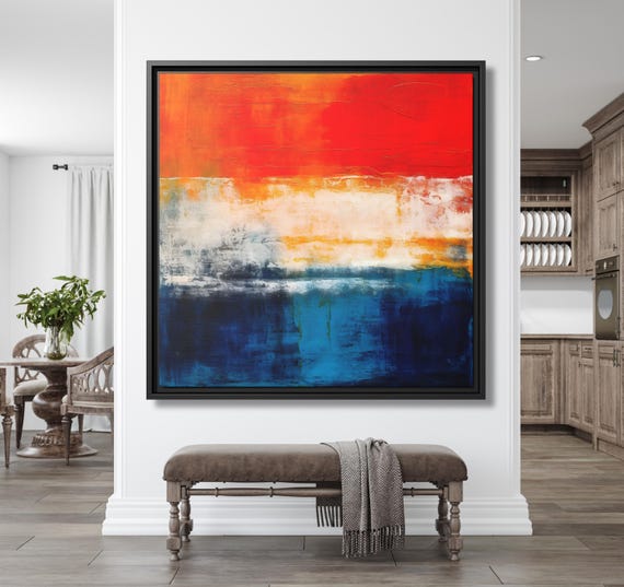 Mark Rothko Painting Abstract Art Rothko Minimalism Painting Rothko Canvas Large Art Work Mark Rothko Inspired Painting Rothko Wall Art