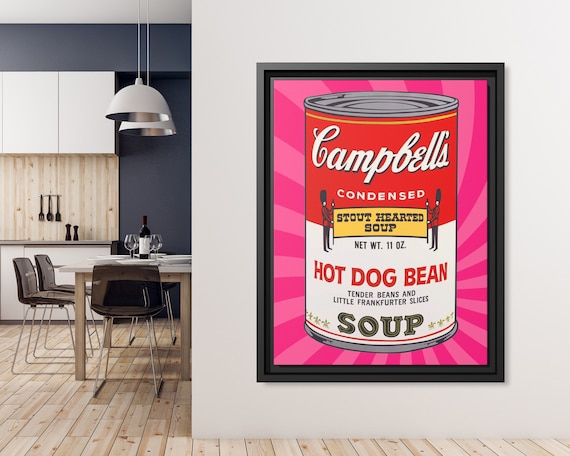 Campbell Soup Can Wall Art Pop Culture Andy Warhol Print Soup Poster Retro Pop Art Soup Warhol Poster Andy Warhol Soup Campbell Pop Art Soup