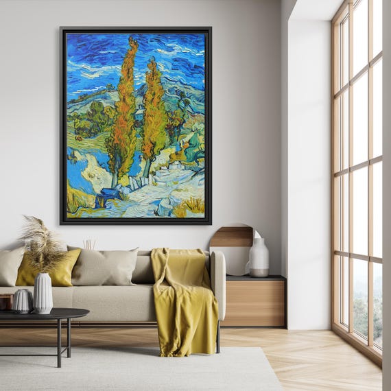 Vincent Van Gogh The Poplars at Saint Rémy Van Gogh Nature Wall Art Impressionism Van Gogh Canvas Print Van Gogh Landscape Famous Painting
