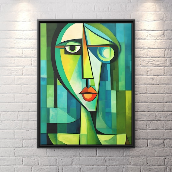 Wall Art Picasso Pint Modern Cubism Painting Picasso Canvas Big Painting Pop Culture Poster Picasso Cubist Wall Art New Homeowner Gift Print