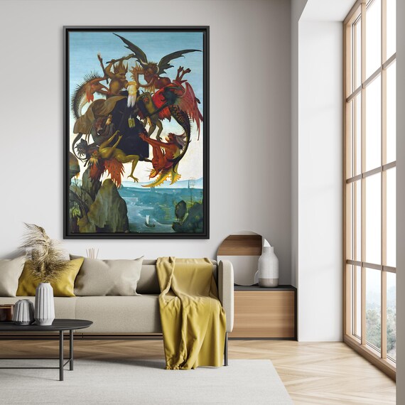 Buonarroti The Torment of Saint Anthony Michelangelo Buonarroti Painting Michelangelo Wall Art Renaissance Painting Famous Art Renaissance