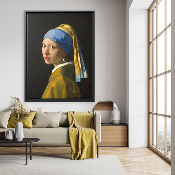 Johannes Vermeer Girl with a Pearl Earring Johannes Vermeer Famous Painting Vermeer Canvas Print Baroque Wall Art Johannes Vermeer Painting