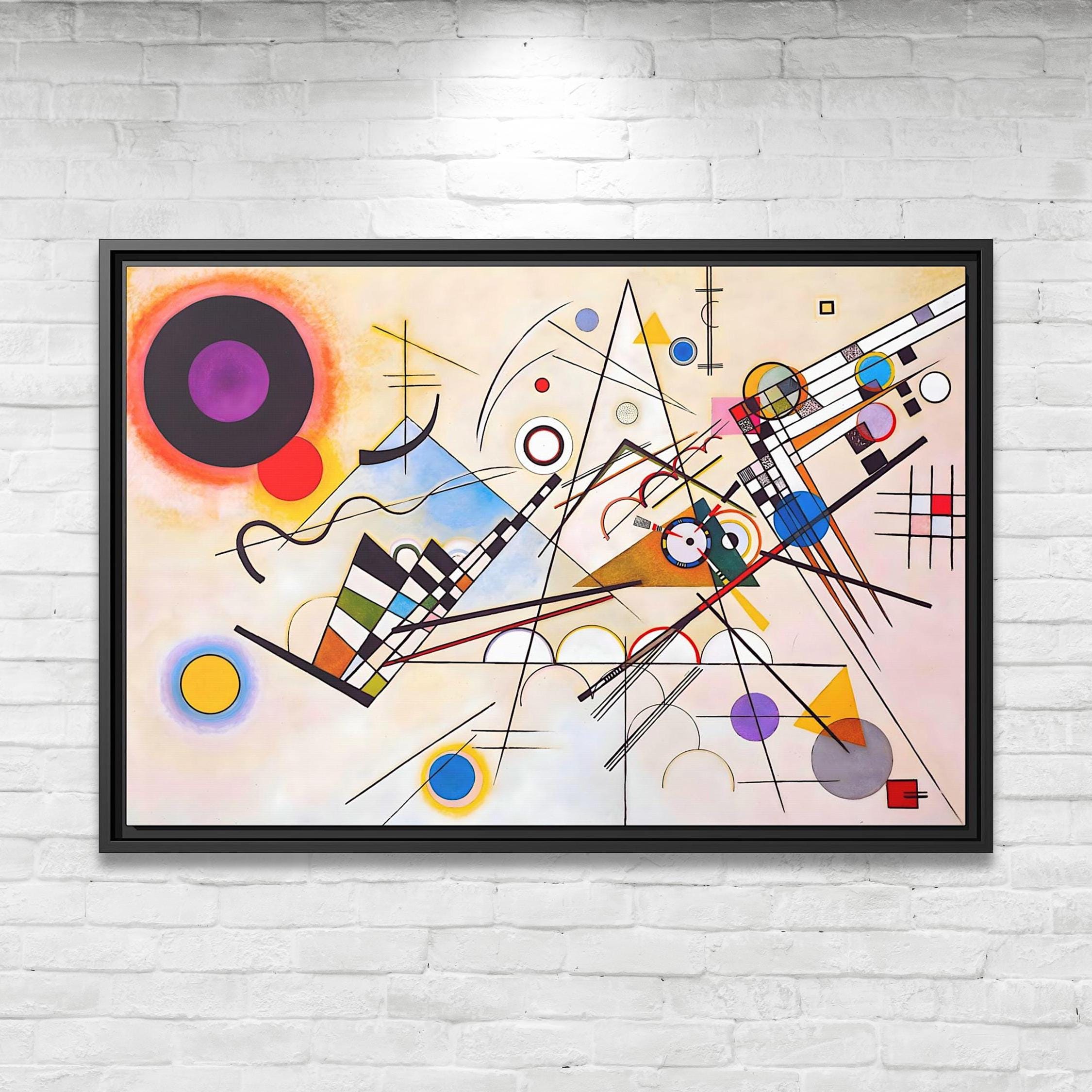 Wassily Kandinsky、、画集画、額装付 Wassily Kandinsky Composition VIII Wall Art Kandinsky Painting