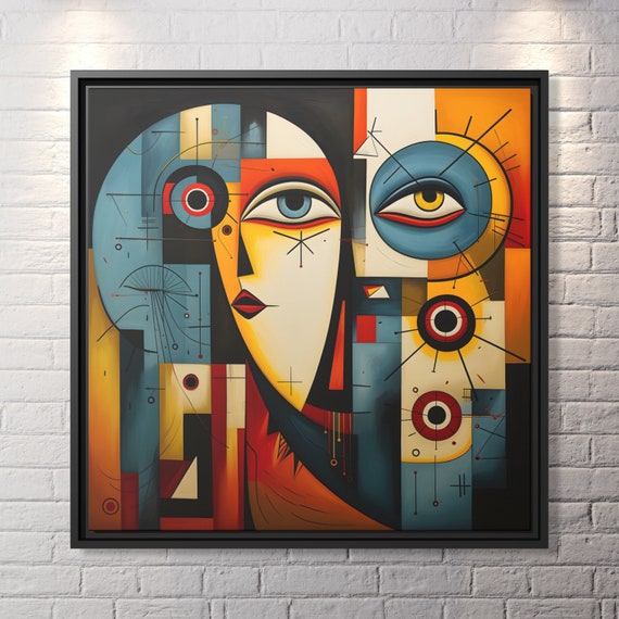 Wall Art Picasso Pint Modern Cubism Painting Picasso Canvas Big Painting Pop Culture Poster Picasso Cubist Wall Art New Homeowner Gift Print