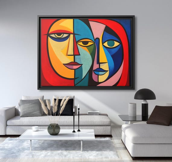 Cubist Painting Pablo Picasso Pint Wall Art Picasso Cubist Artwork Picasso Wall Art Abstract Art Work Picasso Drawing Huge Wall Art Picasso