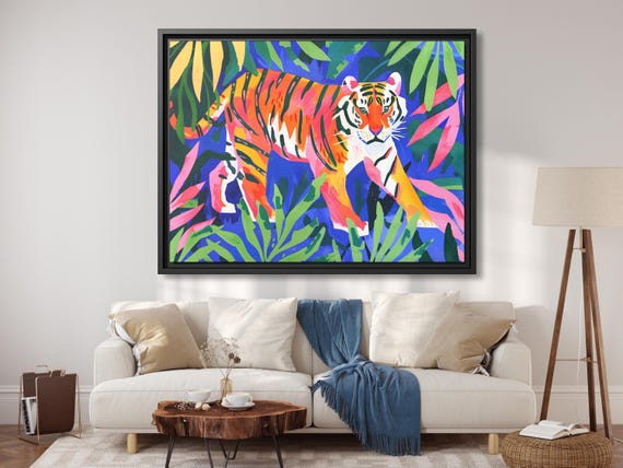 Tiger Henri Matisse Colorful Art Tiger Matisse Canvas Print Inspired Matisse Colorful Art Matisse Landscape Poster Matisse Abstract Print