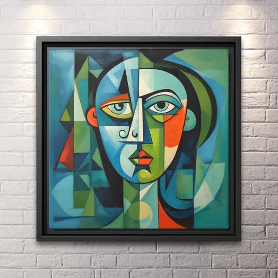 Wall Art Picasso Pint Modern Cubism Painting Picasso Canvas Big Painting Pop Culture Poster Picasso Cubist Wall Art New Homeowner Gift Print