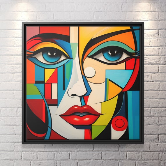 Wall Art Picasso Pint Modern Cubism Painting Picasso Canvas Big Painting Pop Culture Poster Picasso Cubist Wall Art New Homeowner Gift Print