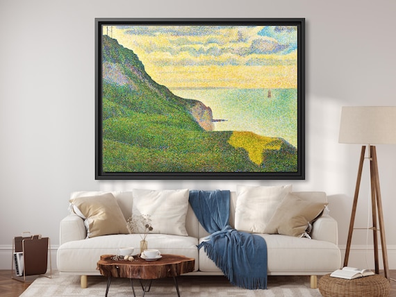 Georges Seurat Seascape at Port en Bessin Normandy Georges Seurat Painting Impressionism Wall Art Impressionist Print Seurat Famous Painting