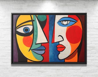 Canvas Print Picasso Cubism Wall Art Picasso Art Decor Extra Large Painting Living room Wall Art Bedroom Painting Picasso Print Art Gift