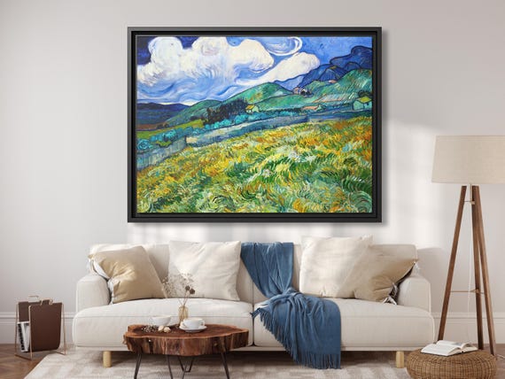 Van Gogh Landscape from Saint Remy Van Gogh Mountain Landscape Van Gogh Wall Art Vincent Van Gogh Canvas Print Van Gogh Landscape Wall Art