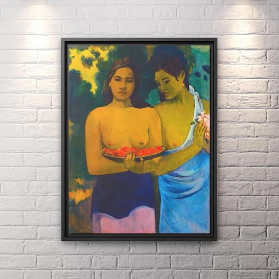 Paul Gauguin Two Tahitian Women Paul Gauguin Painting Tahitian Women Gauguin Wall Art Paul Gauguin Canvas Print Paul Gauguin Tahitian Women