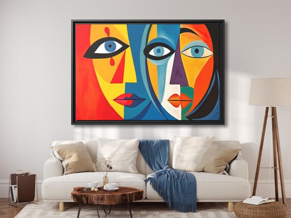 Canvas Print Picasso Cubism Wall Art Picasso Art Decor Extra Large Painting Living room Wall Art Bedroom Painting Picasso Print Art Gift