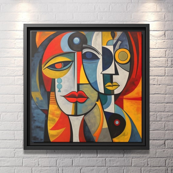 Wall Art Picasso Pint Modern Cubism Painting Picasso Canvas Big Painting Pop Culture Poster Picasso Cubist Wall Art New Homeowner Gift Print