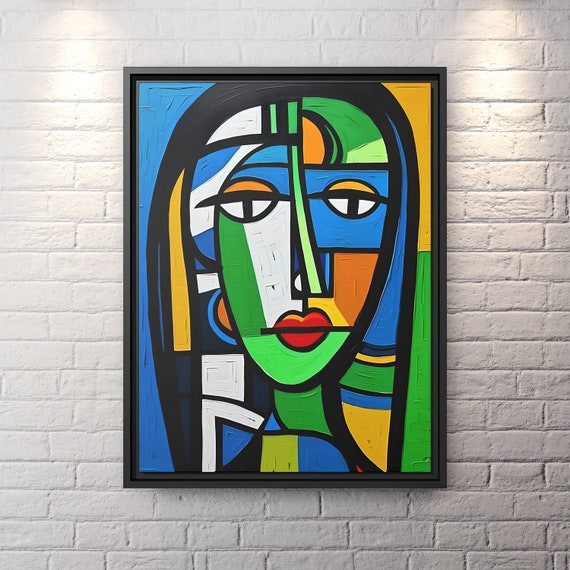 Wall Art Picasso Pint Modern Cubism Painting Picasso Canvas Big Painting Pop Culture Poster Picasso Cubist Wall Art New Homeowner Gift Print