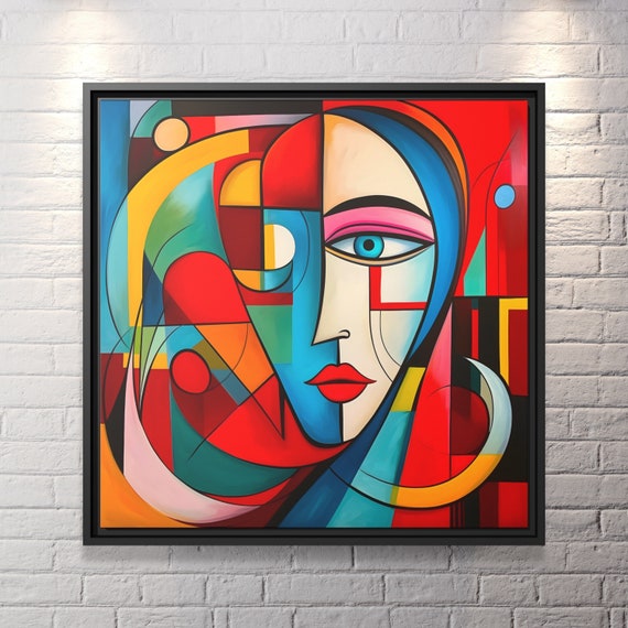 Wall Art Picasso Pint Modern Cubism Painting Picasso Canvas Big Painting Pop Culture Poster Picasso Cubist Wall Art New Homeowner Gift Print