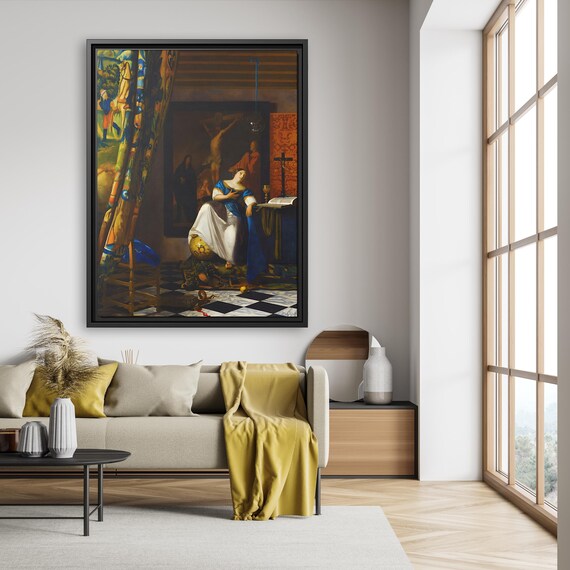 Johannes Vermeer Allegory of the Catholic Faith Vermeer Painting The MET Museum Wall Art Baroque Painting Famous Baroque Catholic Painting