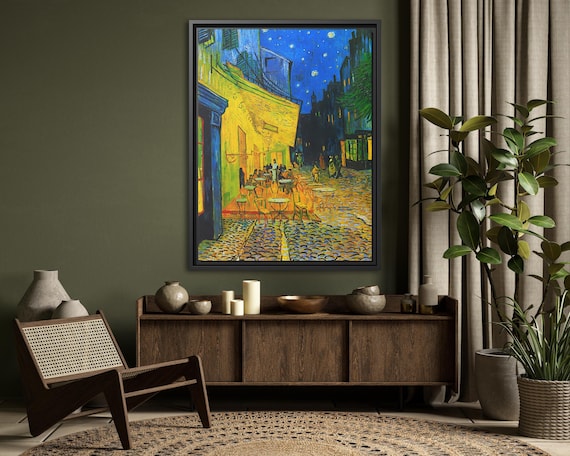 Vincent Van Gogh Café Terrace at Night Van Gogh Cafe Terrace Wall Art Impressionism Van Gogh Canvas Print Van Gogh Famous Painting Cafe