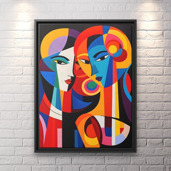 Wall Art Picasso Pint Modern Cubism Painting Picasso Canvas Big Painting Pop Culture Poster Picasso Cubist Wall Art New Homeowner Gift Print