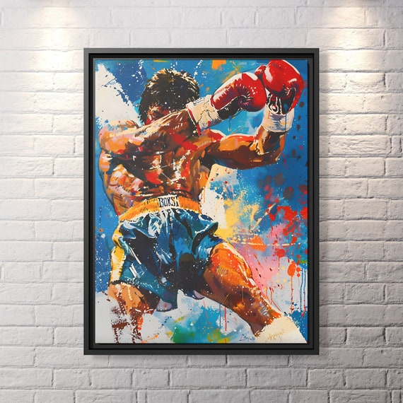 Rocky Balboa Art Boxing Wall Art Boxer Decor Rocky Print Sylvester Stallone Rocky Balboa Boxing Wall Decor Rocky Movie Boxing Painting Movie