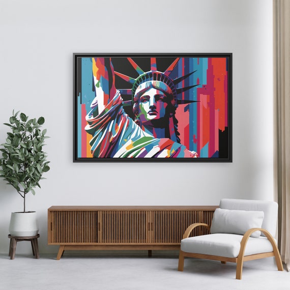 Statue of Liberty Abstract New York Artwork NYC Abstract Art New York Print New York Canvas Pop Culture Wall Art NYC Canvas NYC Wall Art